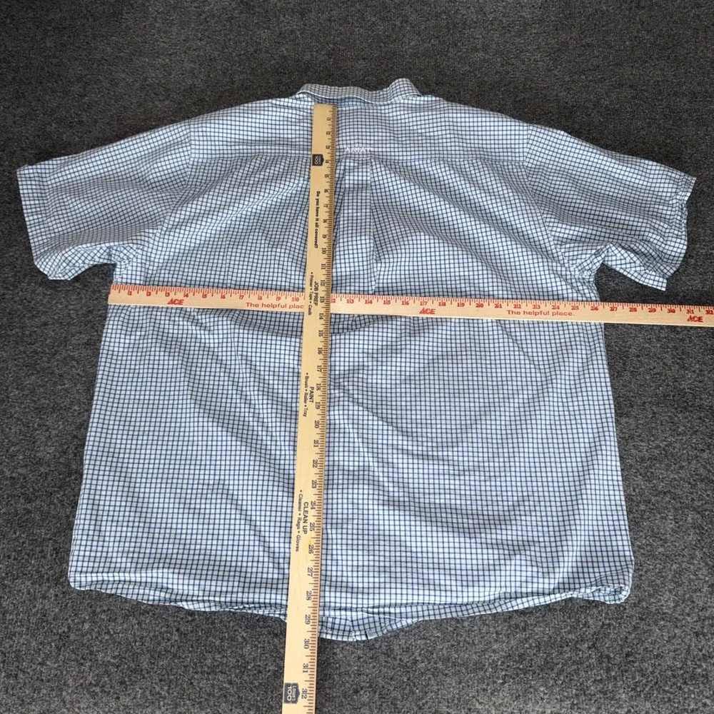 Ariat Pro Series Mens XL Blue Checkered Short Sleeve Button Down Shirt Rodeo - Picture 4 of 7